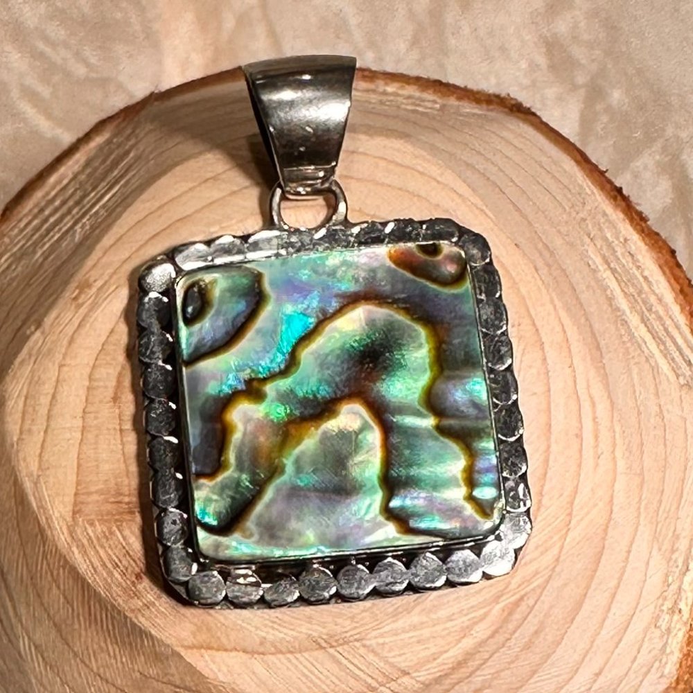 Abalone Shell Sterling Silver Pendant